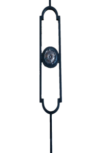 WTH5309 Modern Fluted Post Indoor Outdoor Wrought Iron Venetian Baluster for Villa Bar Fluted Bar Design