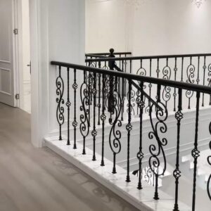 WTH5404 WILLEST Modern Design Hotel Villa House Wrought Iron Stair Railing Handrail Durable Feature