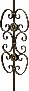 WTH5407 Modern Luxury Wrought Iron Stair Railing Balusters Decorative for Villa Use
