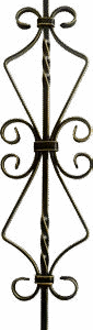 WTH5408 Modern Villa Application Interior Stair Handrail and Balustrades Made of Wrought Iron